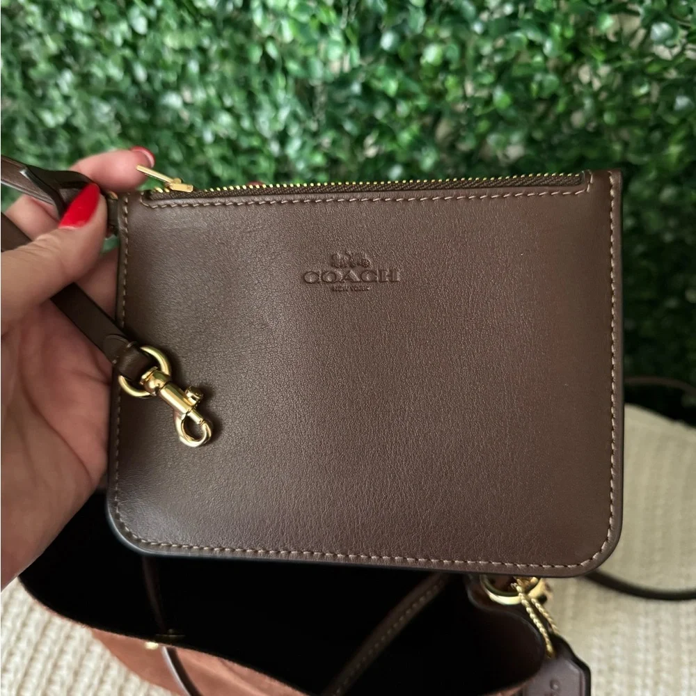 Coach Rowan Brown Suede Bucket Bag NWT